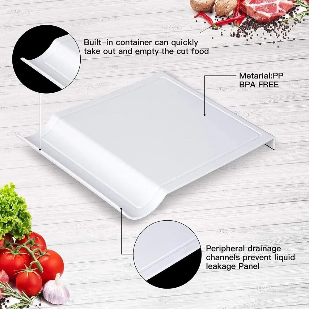 Smart Cutting Board For Kitchen w/Groove, Convenient & Durable, Easy to Clean